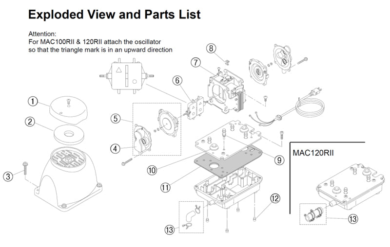 FujiMAC 100 120 exploded parts diagram