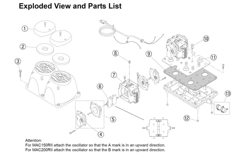 FujiMAC 150 200 exploded parts diagram