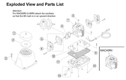 FujiMAC 40 60 80 exploded parts diagram