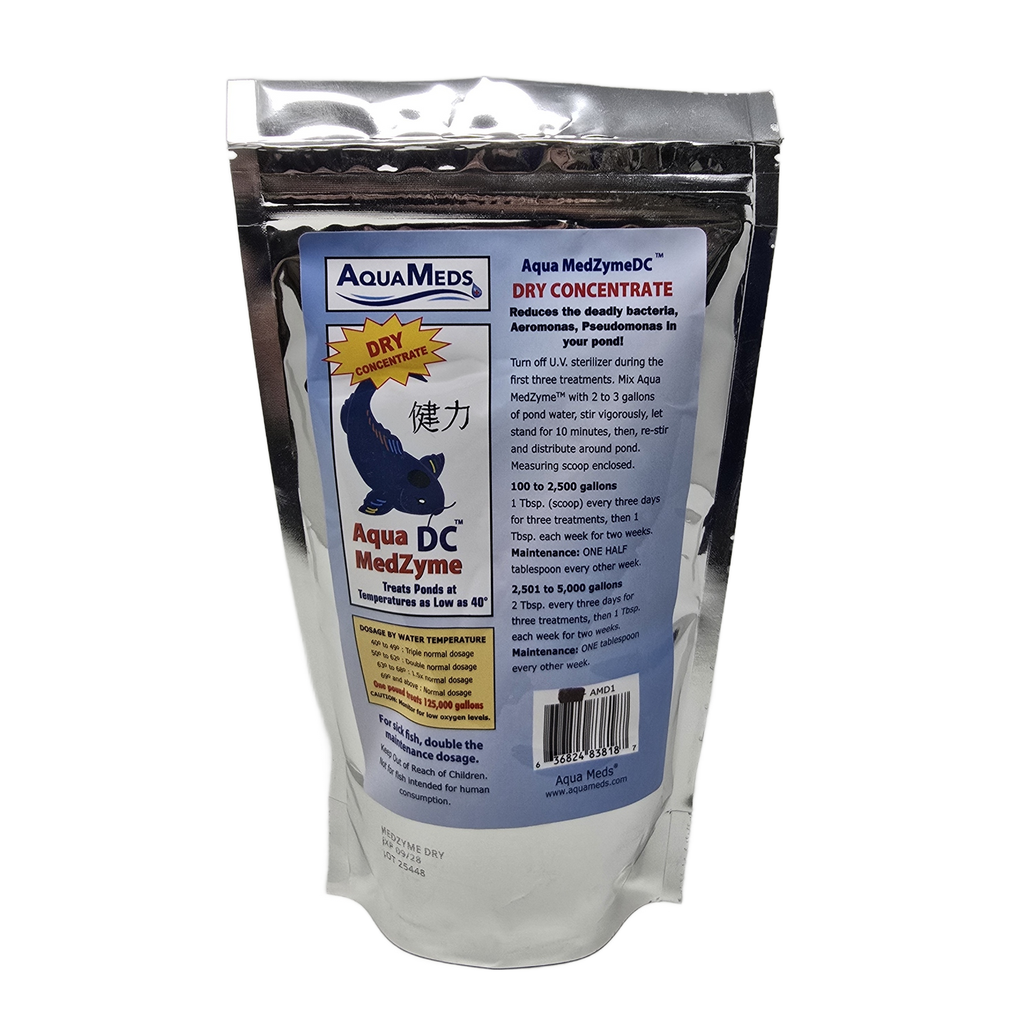 Aqua Meds Medzyme Dry Concentrate 1lb container - beneficial pond bacteria