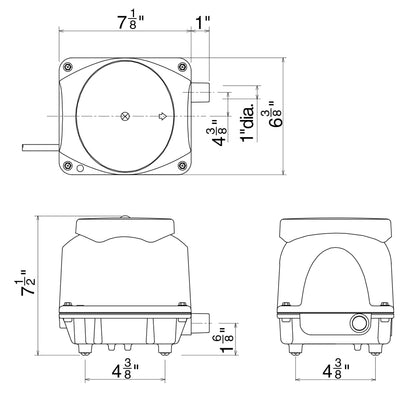 FujiMAC 120R II dimensional drawing