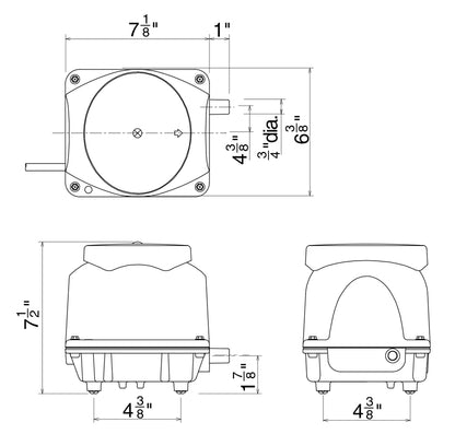 FujiMAC 40R II to 100R II dimensional drawing