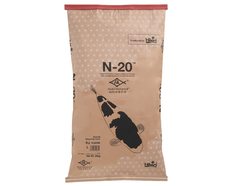 Hikari N-20 Floating Pellets 44 lb (20 kg) bag - Large pellet, Sakai Fish Farm